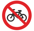 Вход/проезд с велосипедом запрещен