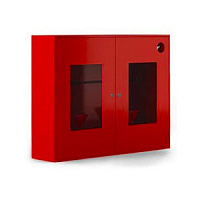 Щит пожарный, металл (1250*500h*300) с сеткой без комплекта (распашные двери)